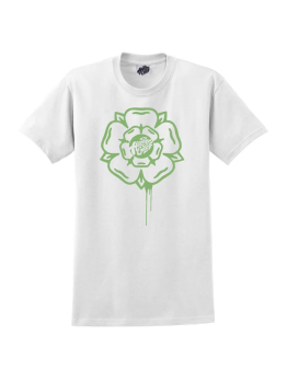 Heavy Goods T-shirt (Yorkshire Rose) - White