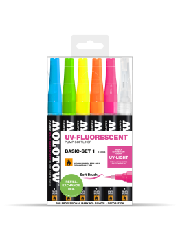 Molotow GRAFX UV-Fluorescent (6 Markers Kit) - Basic 1