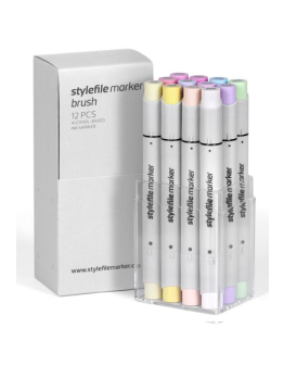Stylefile 12 Brush Marker Set (Pastel)