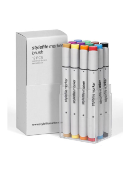 Stylefile 12 Brush Marker Set (Main A)