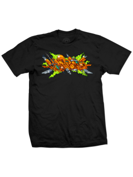 Tribal T-Shirt (Basix Orange) - Black