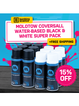 Molotow COVERSALL Water-Based B&W Super 12 Pack