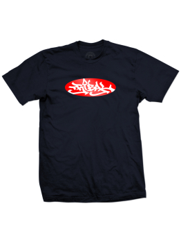 Tribal T-shirt (Reflective Oval Logo) - Navy