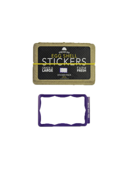 Egg Shell Stickers (LE Purple Blanks) - Wavy Border