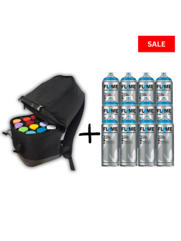 Burner Backpack + 12 Flame Blue cans bundle