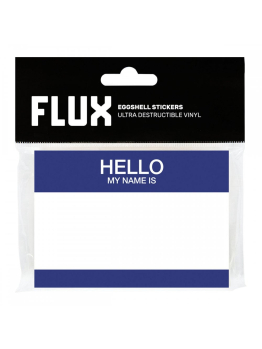 FLUX 'Hello My Name Is' Eggshell Stickers (50)