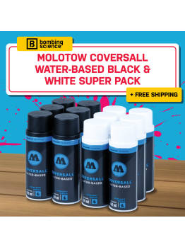 Molotow COVERSALL Water-Based B&W Super 12 Pack
