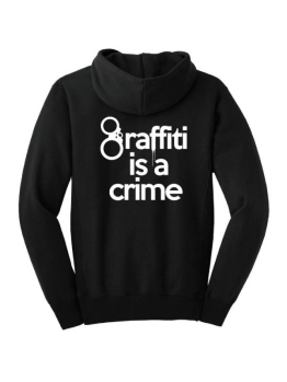 Heavy Goods Sweater (Graffiti is a Crime) - Black