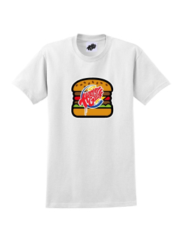 Heavy Goods T-shirt (Burger Box logo) - White