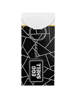 Egg Shell stickers Key Chain (Logo) - Black/White