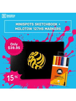 MiniSpots Sketchbook + Molotow 227hs Markers