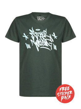Stylewriting T-Shirt (ACUT) - Dark Green/Aqua