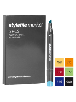 Stylefile 6 Classic Marker Set (Starter Kit)