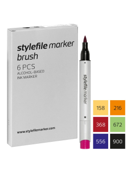 Stylefile 6 Brush Marker Set (Starter Kit)