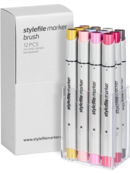 Stylefile 12 Brush Marker Set (Multi 28)