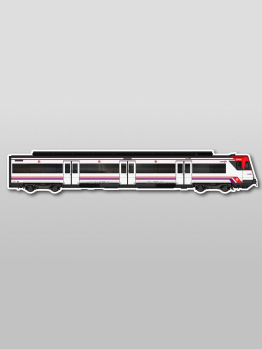 MetroMagnetz - Renfe 447 (Cercanias) Subway Magnet (2.5 x14.5 in.)