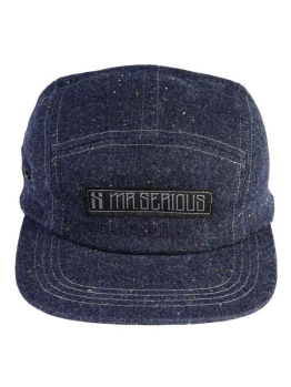 Mr.Serious Five Panel Hat (Zip Cap) - Denim blue