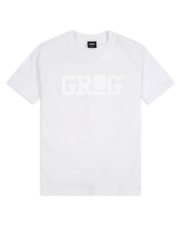 Grog T-shirt (Logo) - White on White