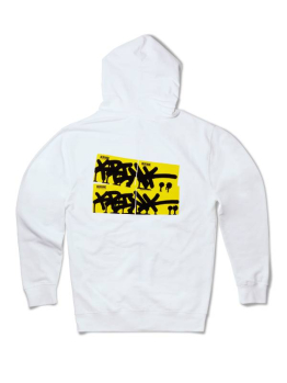 KRINK Super Permanent Sticker Zip hoodie - White