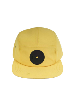 Mr.Serious Five Panel Hat (Yellow Super Fat Cap) - Yellow/Black