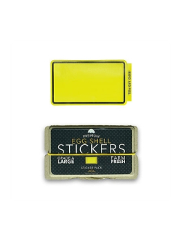 Egg Shell Sticker Pack (Line Border) - Yellow