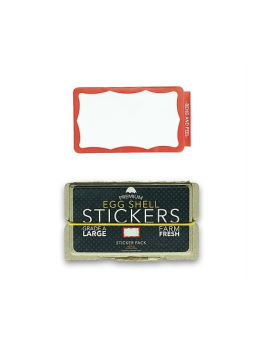 Egg Shell Sticker Pack (Wavy Border) - Red