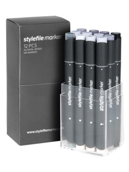 Stylefile Classic 12 Markers Set (Cool Grey)