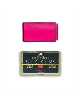 Egg Shell Sticker Pack (Line Border) - Pink