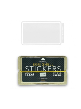 Egg Shell Sticker Pack - Clear (Line Border)