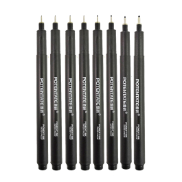 Potentate Fineliner drawing Pens - 8 Pack