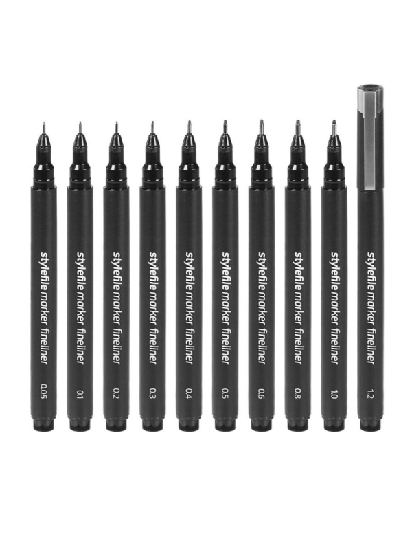  Mr. Pen- Fineliner Pens, 0.2 mm, 6 Pack, Ultra Fine