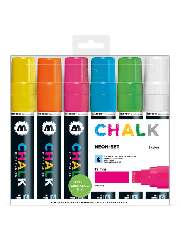 Molotow Chalk Markers 15mm (Neon set)
