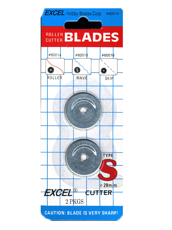 Straight Rotary Blades 28mm - 2 Pcs