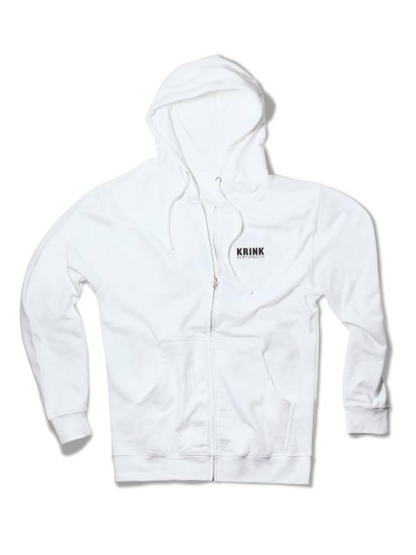 KRINK Super Permanent sticker Zip hoodie - White