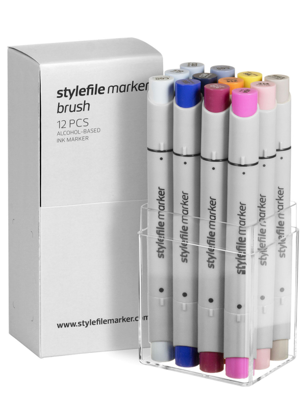 Stylefile 12 Brush Marker Set (Multi 17)