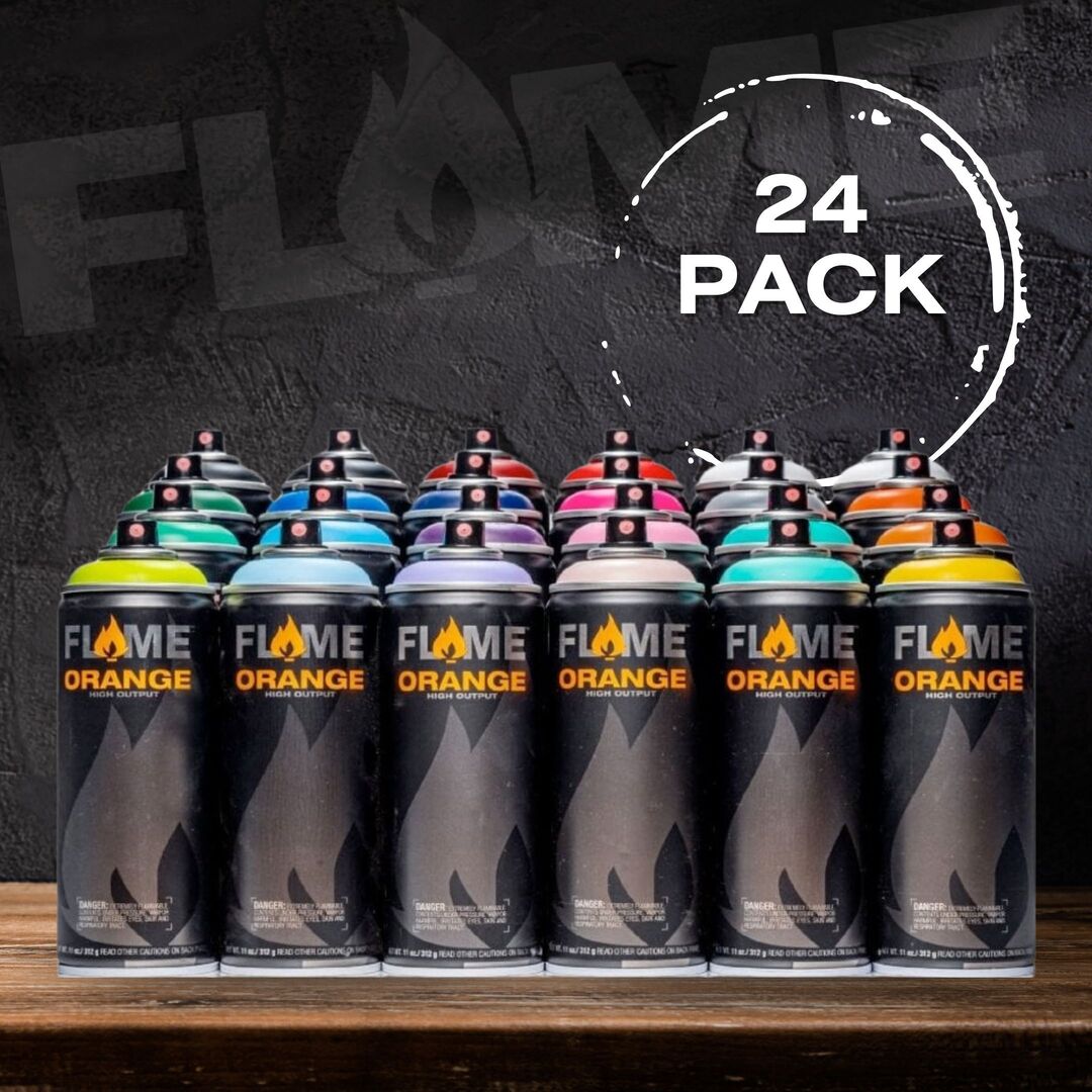 FLAME スプレー塗料 アソートセット　グラフィティー　GRAFFITI flame_orange_24-pack.jpg